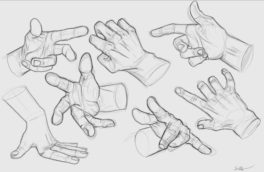 Hand Studies (Modeling by my mother)